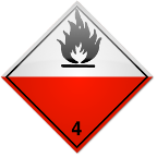 Label for class 4.2, substances liable to spontaneous combustion
