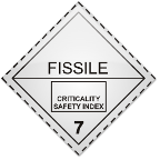 Label for class 7, fissile materials